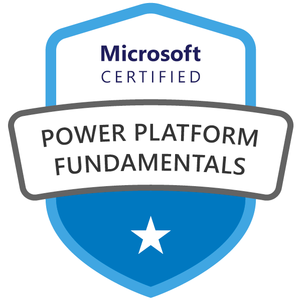 Microsoft PL-900 Power Platform Fundamentals badge
